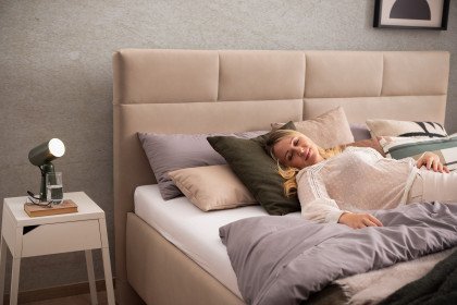 Calabria von ADA Mindful Living - Polsterbett CB02 grey-beige mit Bettkasten