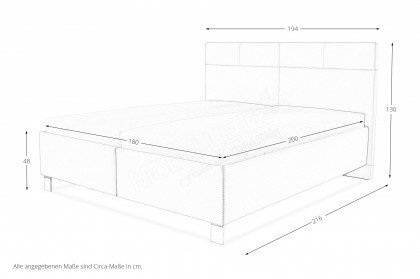 Calabria von ADA Mindful Living - Polsterbett CB02 grey-beige mit Bettkasten