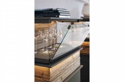Jana von Musterring - Vitrine 710615 Lack graphit/ Eiche