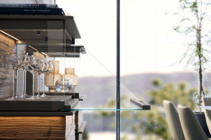 Jana von Musterring - Vitrine 710615 Lack graphit/ Eiche