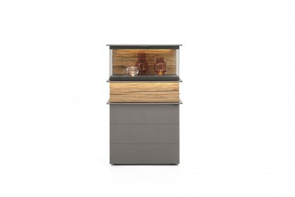 Jana von Musterring - Vitrine 710615 Lack graphit/ Eiche