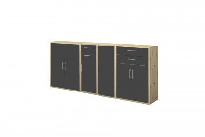 Big Profi Office von Mäusbacher - Sideboard in Asteiche Nachbildung & Anthrazit