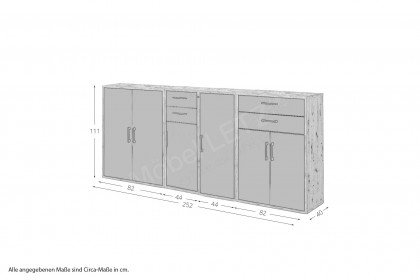 Big Profi Office von Mäusbacher - Sideboard in Asteiche Nachbildung & Anthrazit