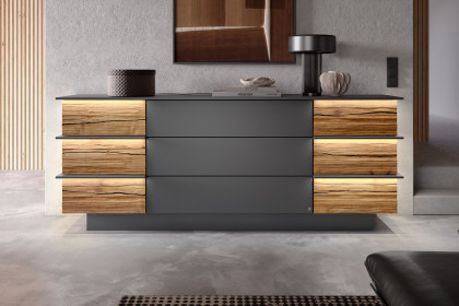 Jana von Musterring - Sideboard 710143 Lack graphit/ Eiche