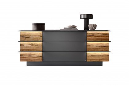 Jana von Musterring - Sideboard 710143 Lack graphit/ Eiche