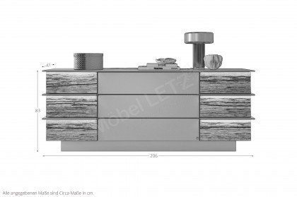 Jana von Musterring - Sideboard 710143 Lack graphit/ Eiche