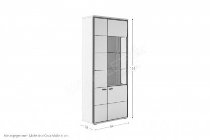 Mori von MCA furniture - Vitrine mit Seitenverglasung rechts