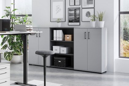 GW-Profi 3.0 von Germania - Highboard in Lichtgrau & Graphit