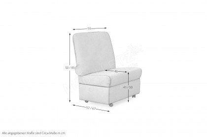 7598 von Himolla - Sessel mit Hockerfunktion asche
