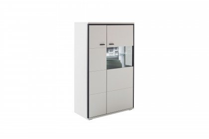 Mori von MCA furniture - Highboard schwarzgrau/ modern white