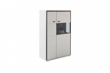 Mori von MCA furniture - Highboard schwarzgrau/ modern white
