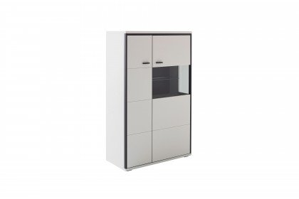 Mori von MCA furniture - Highboard schwarzgrau/ modern white