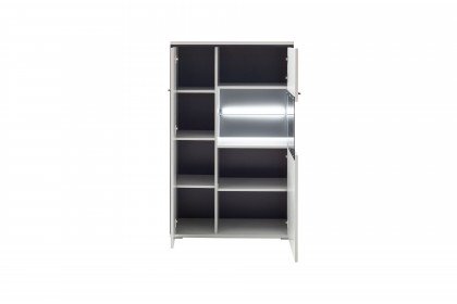 Mori von MCA furniture - Highboard schwarzgrau/ modern white