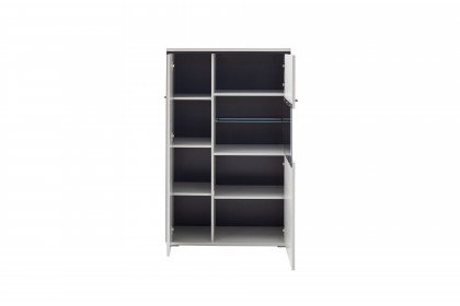 Mori von MCA furniture - Highboard schwarzgrau/ modern white