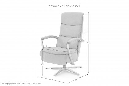 MR 1390 von Musterring - Ecksofa Variante rechts grey