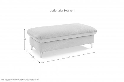 MR 1390 von Musterring - Ecksofa Variante rechts grey