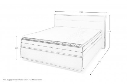 SC100 von Musterring - Boxspringbett creme-beige