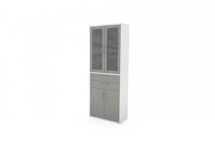 Big Profi Office von Mäusbacher - Aktenschrank in Ice white supermatt & Kreidegrau matt Lack