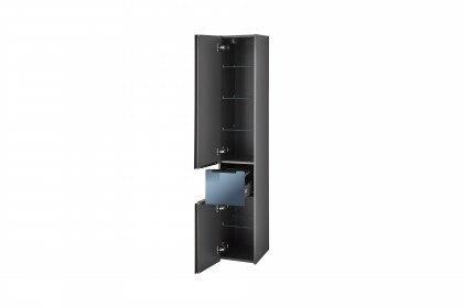 Bad 124 von Leonardo living - Badezimmer in Glas Metallic & Stahlgrau