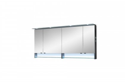 Bad 124 von Leonardo living - Badezimmer in Glas Metallic & Stahlgrau