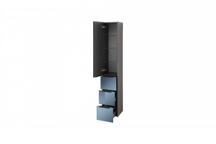 Bad 124 von Leonardo living - Badezimmer in Glas Metallic & Stahlgrau