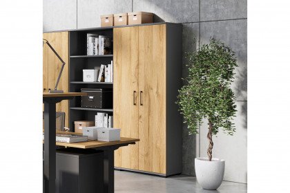 GW-Profi 3.0 von Germania - Büroschrank 2-türig, Grandson Eiche-graphit