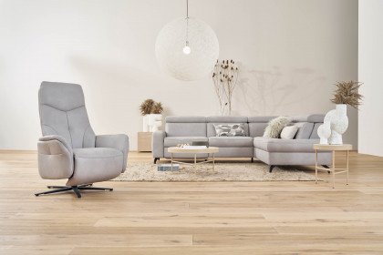 9566 von Himolla - Ledersofa Ausführung rechts asche