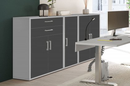 Big Profi Office von Mäusbacher - Sideboard in Kreidegrau & Anthrazit