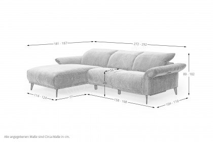2066 von Hjort Knudsen - Ecksofa Variante links grey