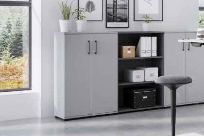 GW-Profi 3.0 von Germania - halhhoher Aktenschrank in Lichtgrau