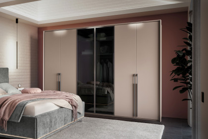 Henderson-sleeping von set one by Musterring - Schrank fango - Glas graphit