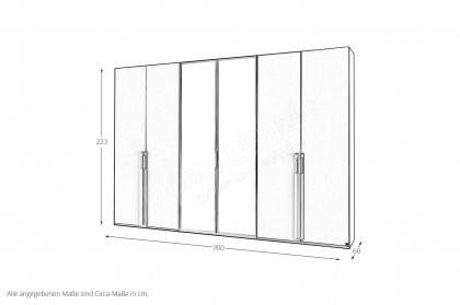 Henderson-sleeping von set one by Musterring - Schrank fango - Glas graphit