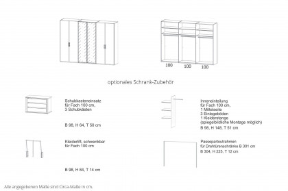 Henderson-sleeping von set one by Musterring - Schrank fango - Glas graphit