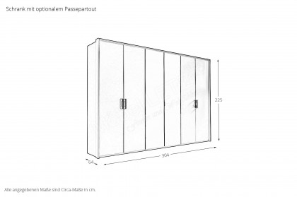 Henderson-sleeping von set one by Musterring - Schrank fango - Glas graphit