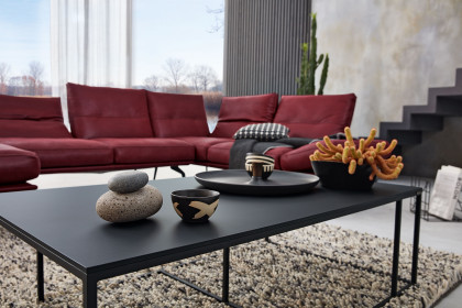 Nela von Musterring - Couchtisch ca. 120 x 70 cm Keramik nero/ Metall schwarz