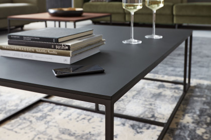 Nela von Musterring - Couchtisch ca. 120 x 70 cm Keramik nero/ Metall schwarz