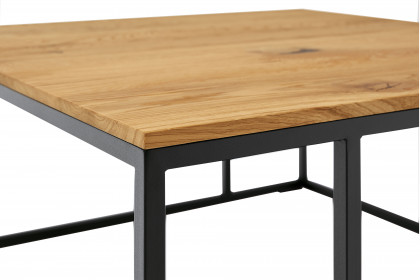 Nela von Musterring - Couchtisch ca. 70 x 70 cm Asteiche/ Metall schwarz