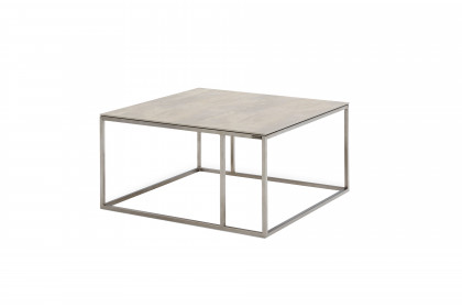 Nela von Musterring - Couchtisch ca. 70 x 70 cm Keramik oxido ice/ Metall schwarz