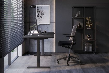 eComo von Nowy Styl - höhenverstellbarer Schreibtisch schwarz