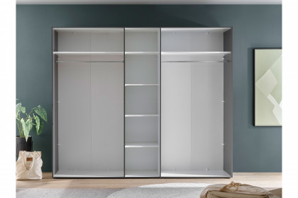 Aska von POL Power - Schlafzimmerschrank 5-türig graphit - Mauvella Oak