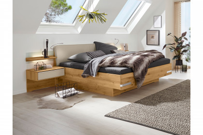 Savona 2.0 von Musterring - Bett Bianco-Eiche mit Springauf-Rahmen