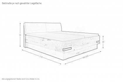 Savona 2.0 von Musterring - Bett Bianco-Eiche mit Springauf-Rahmen