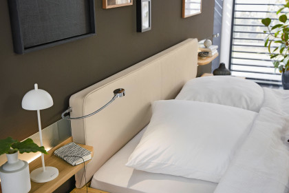 Savona 2.0 von Musterring - Bett Bianco-Eiche mit Springauf-Rahmen