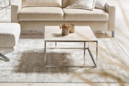 Nela von Musterring - Couchtisch ca. 70 x 70 cm Keramik oxido ice/ Edelstahl
