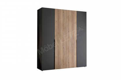 Aska von POL Power - Schlafzimmer-Set graphit - Mauvella Eiche