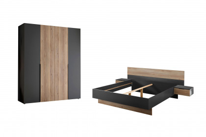 Aska von POL Power - Schlafzimmer-Set graphit - Mauvella Eiche