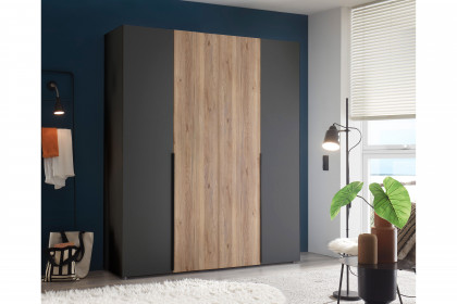 Aska von POL Power - Schlafzimmer-Set graphit - Mauvella Eiche