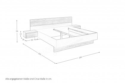 Aska von POL Power - Schlafzimmer-Set graphit - Mauvella Eiche