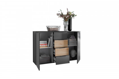 Aska von POL Power - Schlafzimmer-Set graphit - Mauvella Eiche