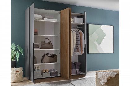 Aska von POL Power - Schlafzimmer-Set graphit - Mauvella Eiche